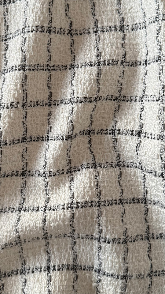 White Tweed Mini Dress - Clarté