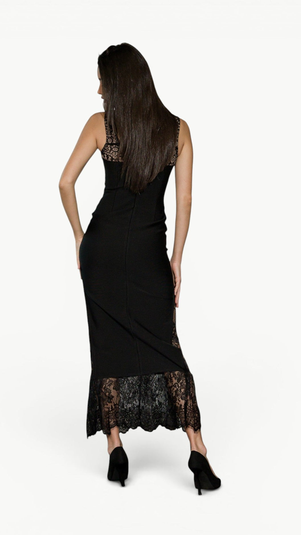 Mesh Maxi Dress Noir