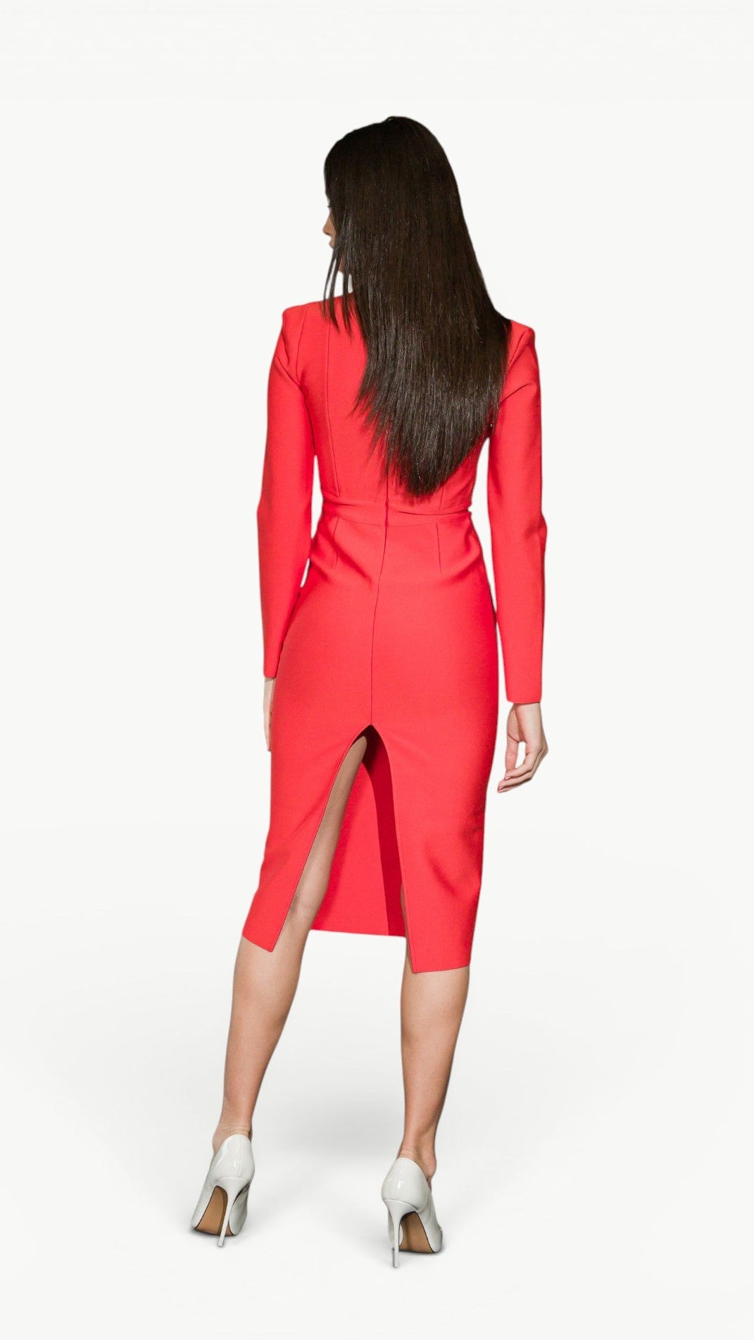 Rouge Bustier Midi Dress