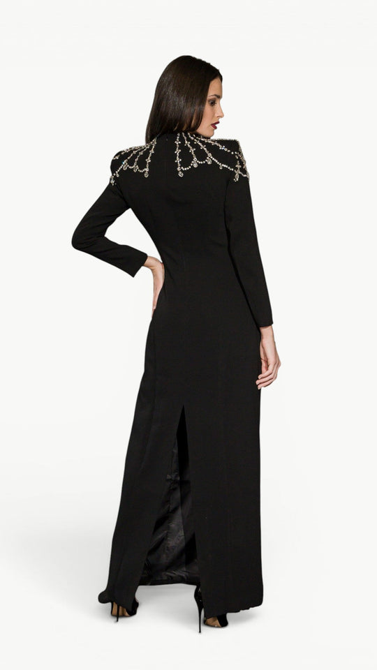 Crystal-Embellished  Maxi Dress