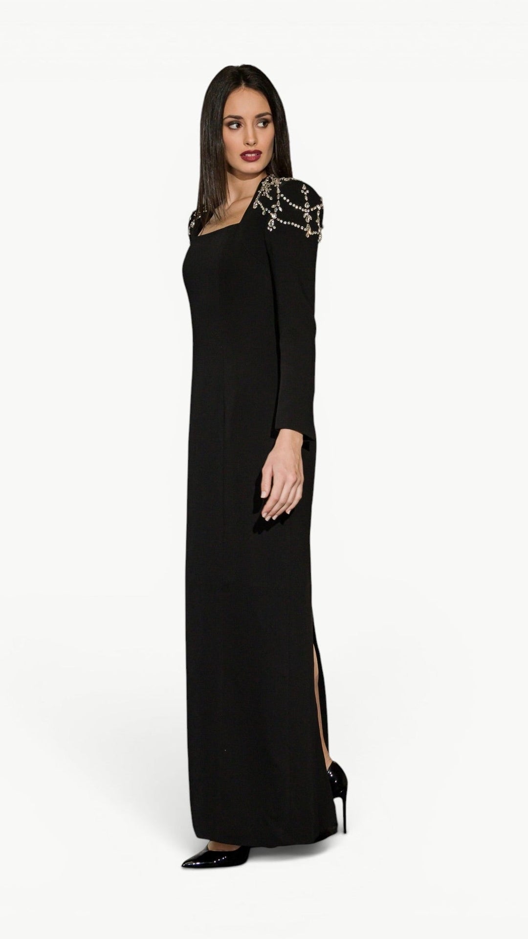 Crystal-Embellished  Maxi Dress