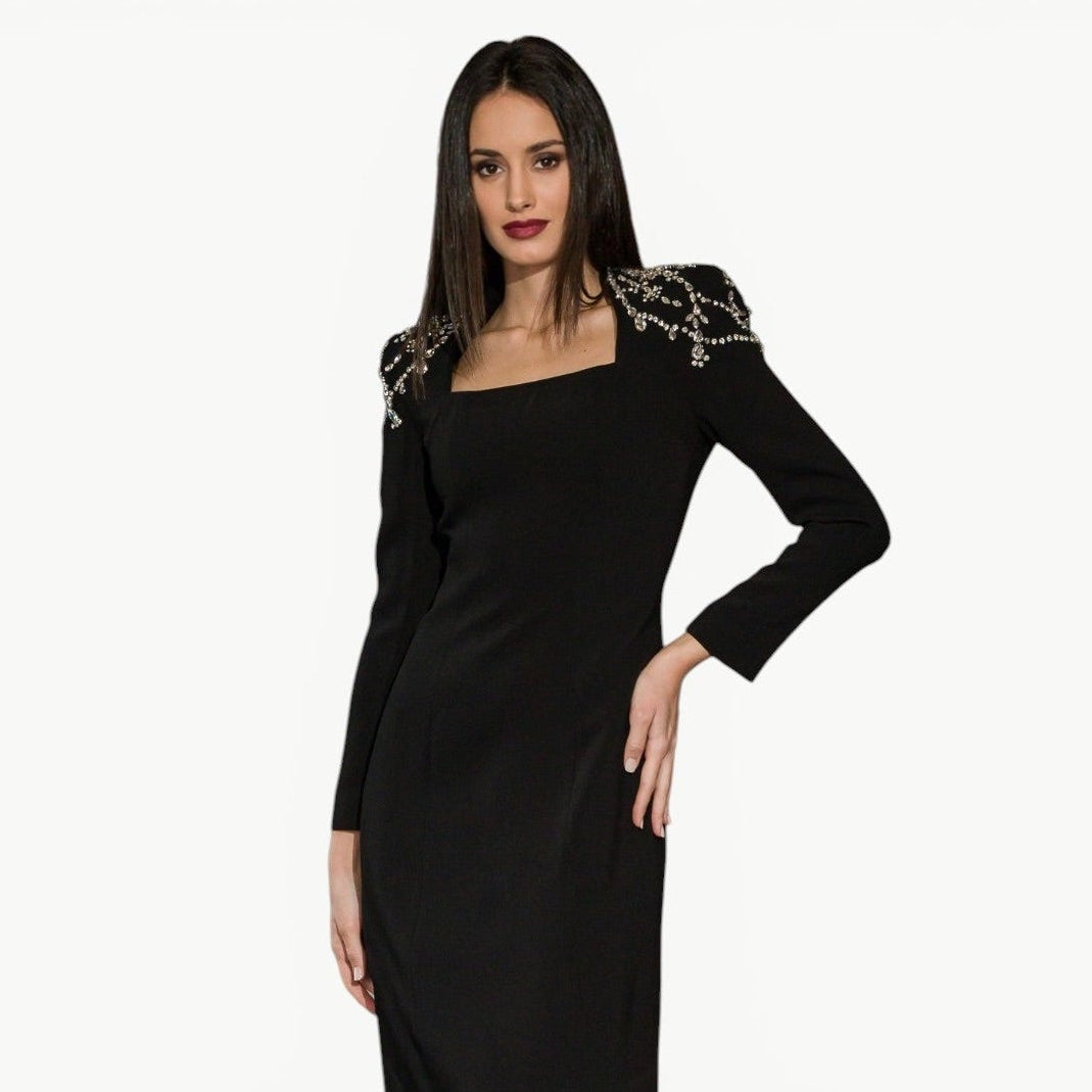 Crystal-Embellished  Maxi Dress