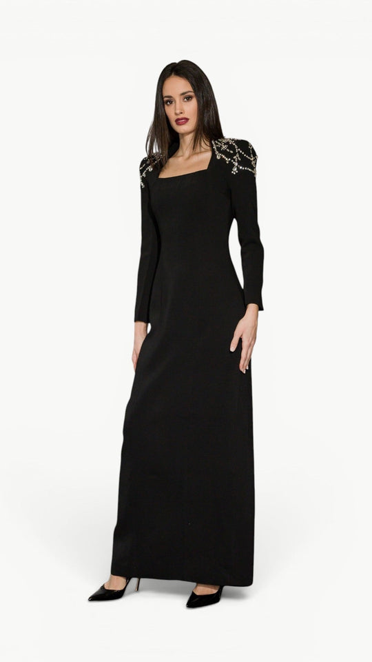 Crystal-Embellished  Maxi Dress