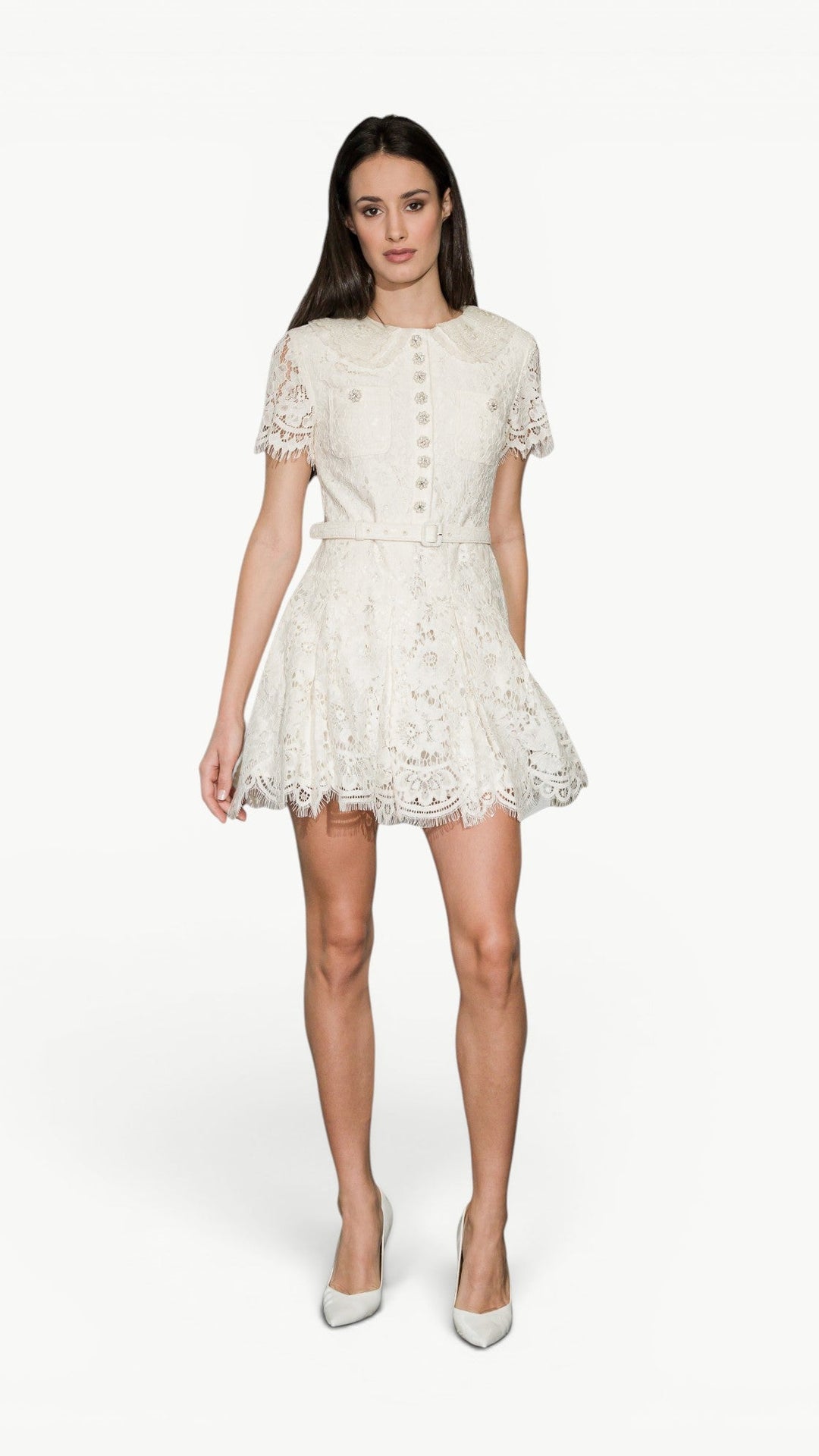 A-line Lace Mini Dress