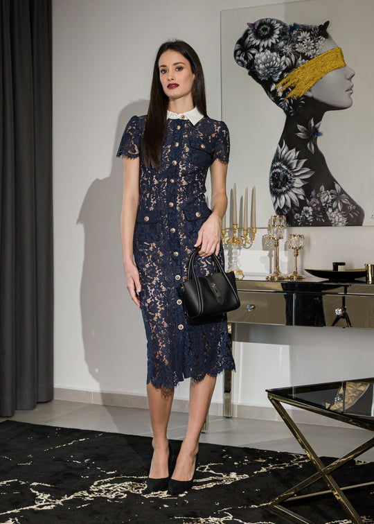 Bleu Nuit Midi Dress