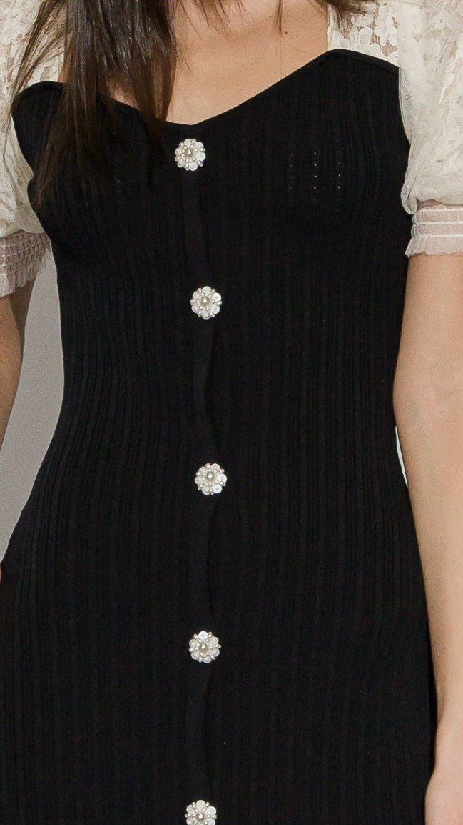 A-Line Knit Midi Dress