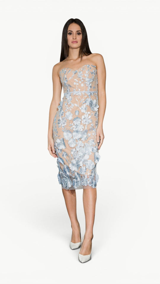 3D Embellished Midi Dress