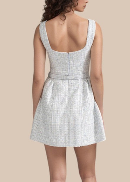 Neoni || A-Line Mini Dress with Contrasting Buttons